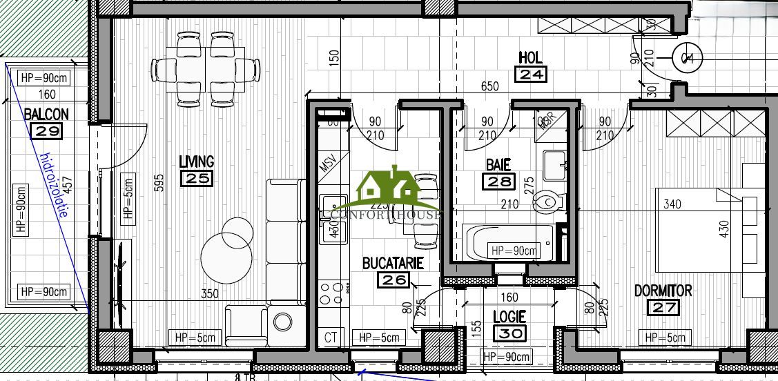 APT. decomandat -2 camere la Parter inalt in BL.Nou-str.Ostroveni - Poză 8