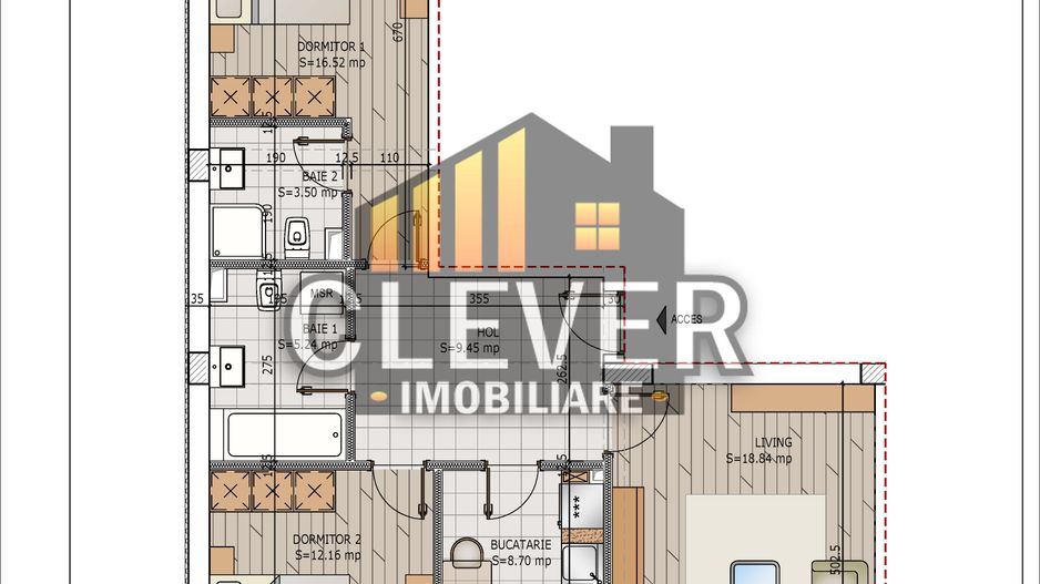 Ap. 3 Camere Finalizare Martie 2026, Metrou Nicolae Teclu - Schiță 8