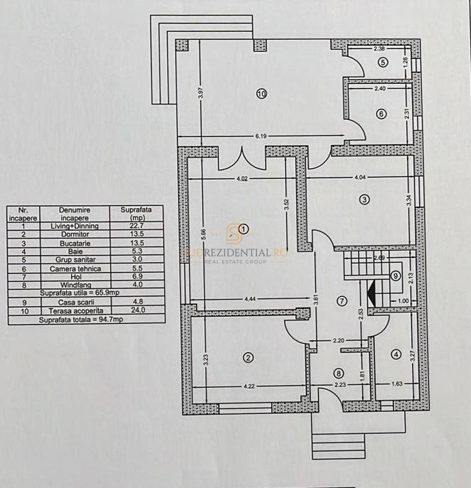 Vila individuala cu 5 camere si piscina, mobilata si utilata, Popesti - Schiță 7