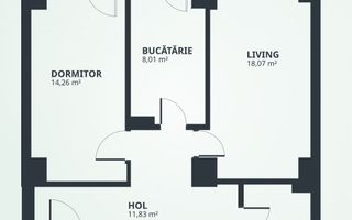 Apartament 2 camere, decomandat, INTABULAT, 65mp, Tatarasi - Poză 7