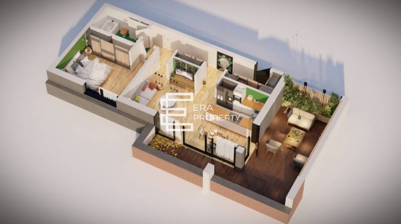 Apartament cu 2 camere , terasa 26 mp– Etaj Retras,  Sibiu - Schiță 8