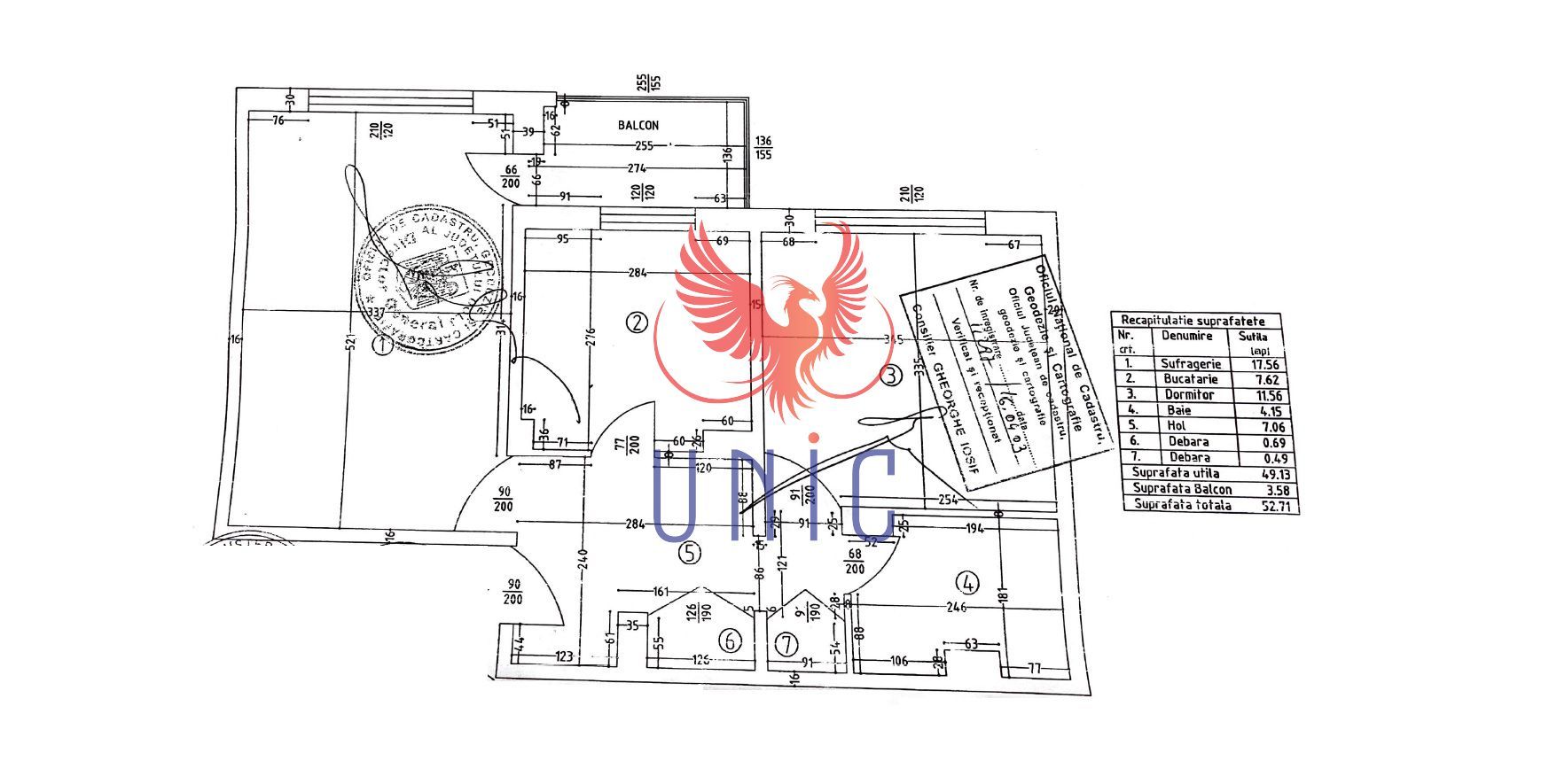 Apartament 2 camere Transformat in 3 camere Rovine - Schiță 11