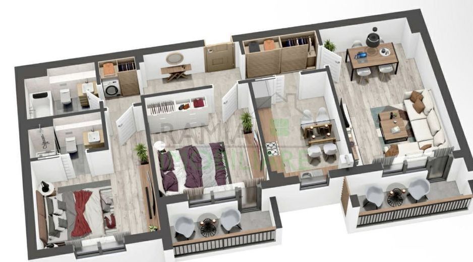 Apartament nou 3 camere, 80 mp utili, 2 terase, 2 băi, Mosaic Residence - Poză 5