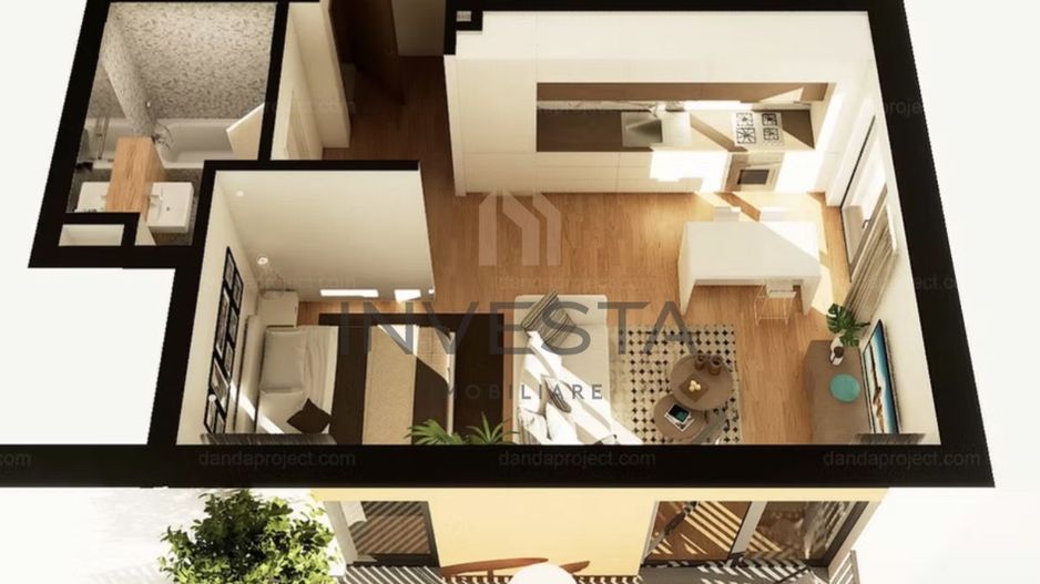 2 camere - finisaje de lux, Intre Lacuri | Bloc nou, etaj intermediar - Schiță 11