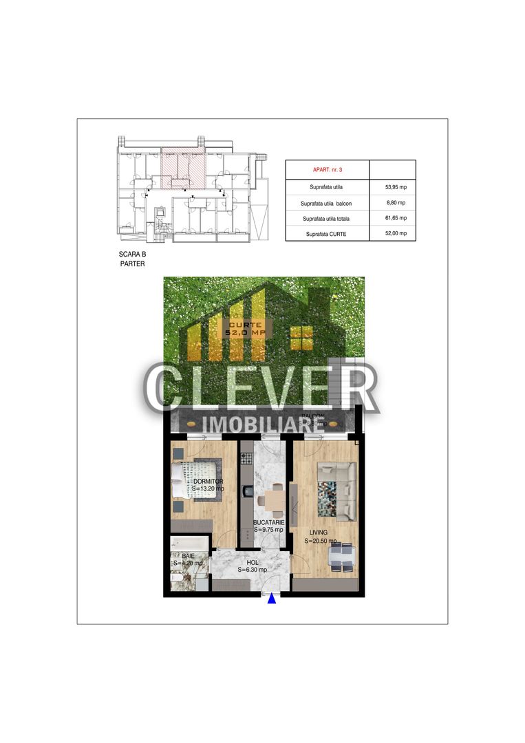 2 cam decomandat si curte proprie 52mp, Pallady, Comision 0% - Schiță 6