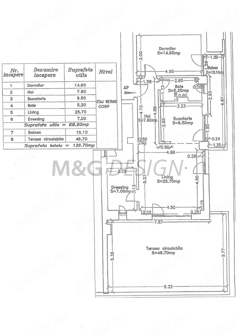 Apartament  2 camere Aradului bloc nou - penthouse - Poză 8