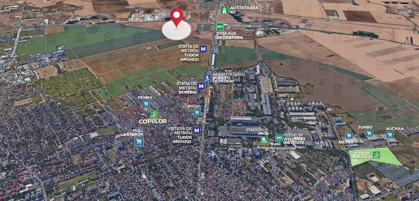 Teren Popesti-Leordeni  - Soseaua de centura  5212 mp cu deschidere 55 ml - Poză 3