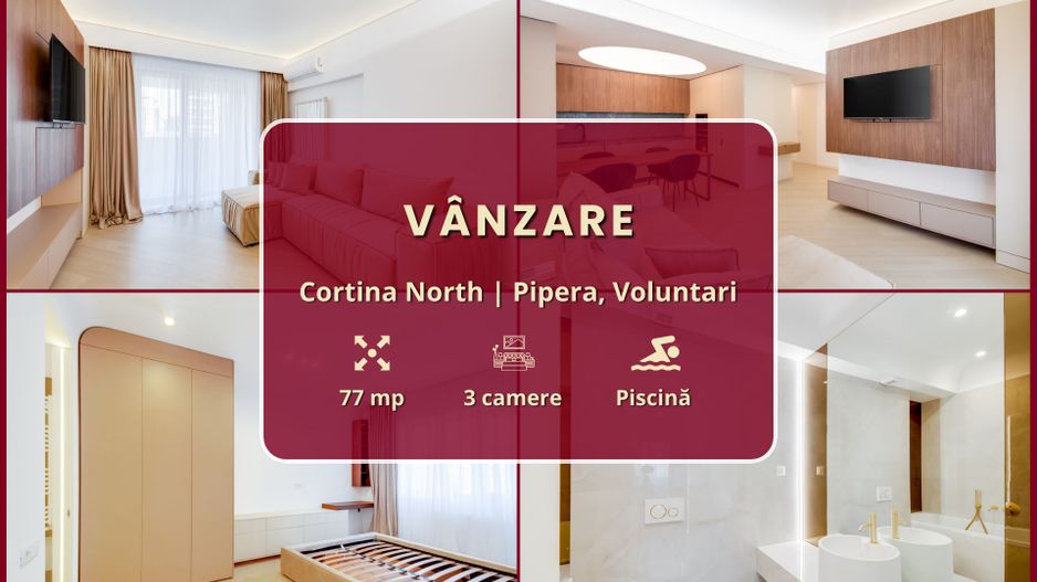 Cortina North || 3 camere || Finisaje și amenajare de lux || Piscină - Poză 2