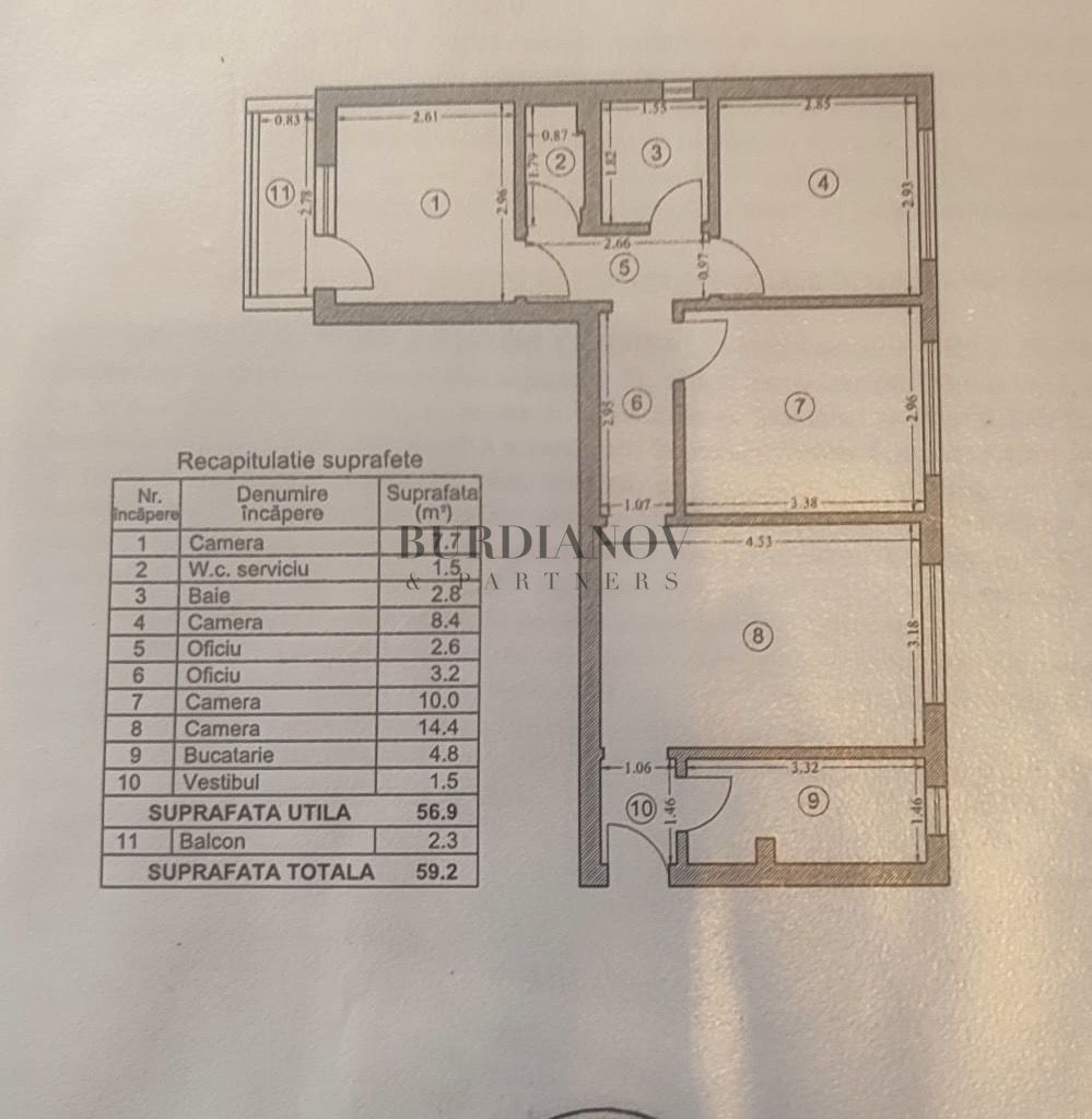 Apartament cu 4 camere- 57 mp utili -Dr Taberei- Metrou Romancierilor - Poză 4
