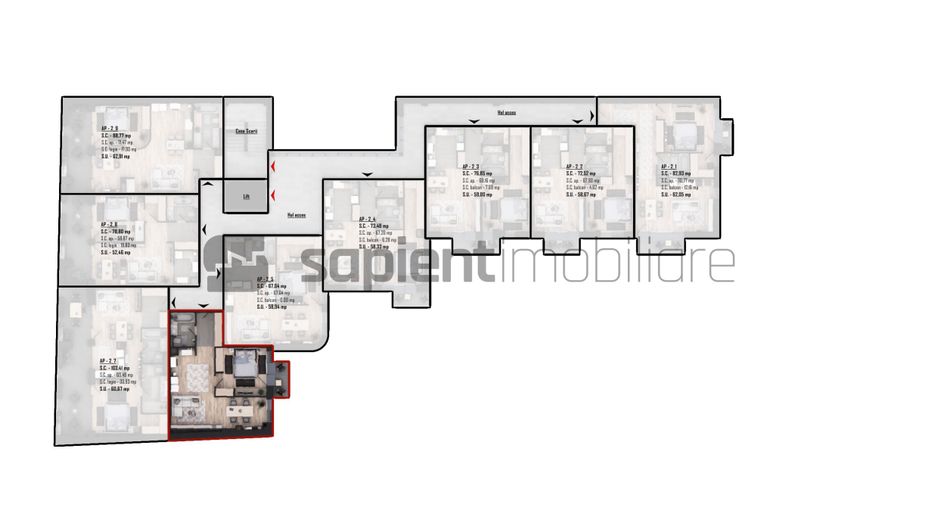 Apartament nou, modern cu 2 camere - Ultracentral -  Cuza Voda - Poză 6