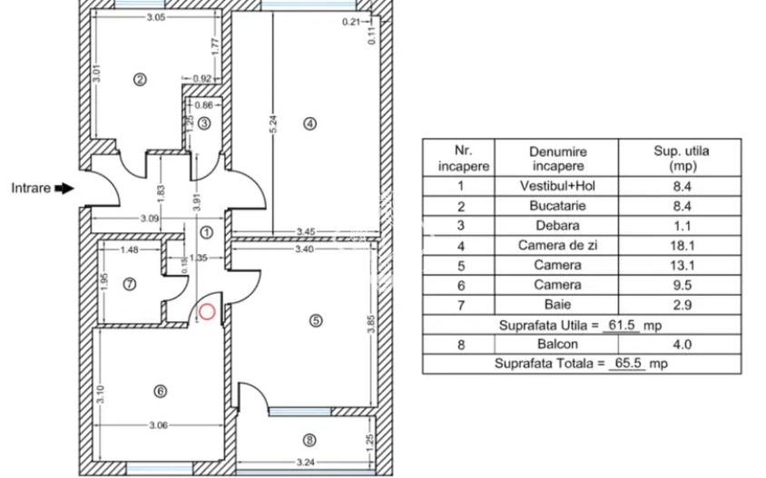 Apartament 3 camere - necesita renovare I Drumul Taberei - Schiță 7