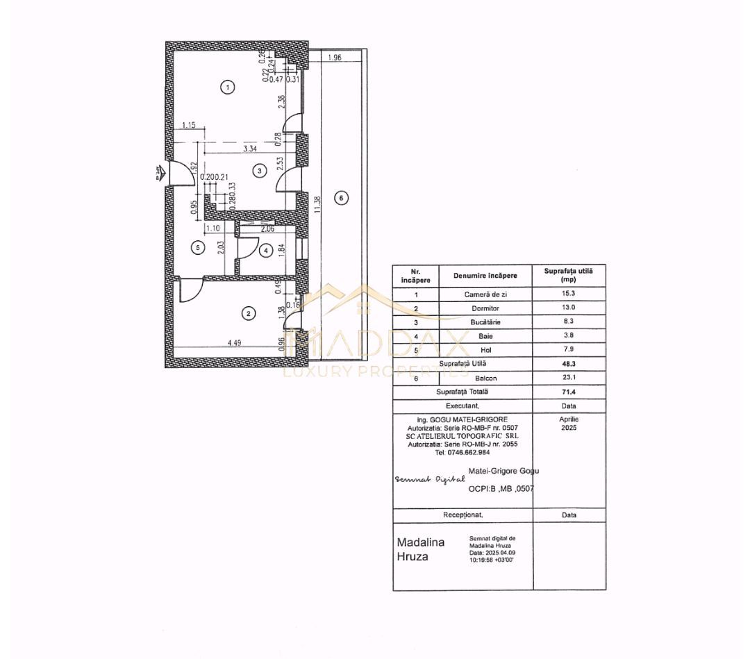 Apartament 2 Camere de Lux /Fabrica de Glucoza/Predare la alb-169.000 € - Schiță 8
