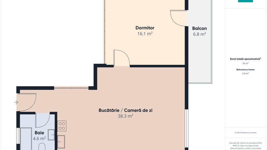 Apartament 2 camere | Bloc nou | Circumvalațiunii - Poză 8