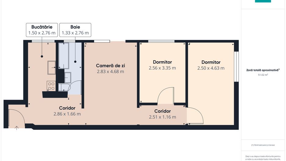 Apartament cu 3 camere, etaj intermediar, zona Spitalului Judetean - Poză 10