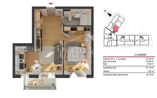 Apartament semidecomandat cu 2 camere in cartierul Marasti! - Poză 6