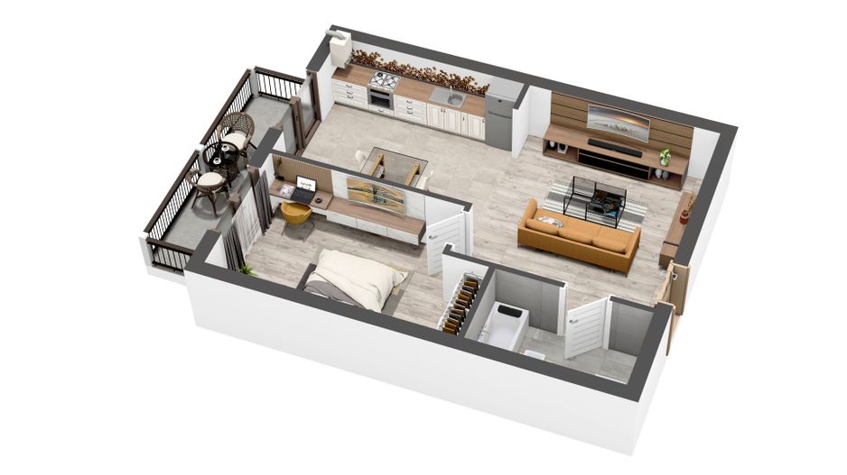 Apartament 2 camere, 54mp, Balcon, Zona Selimbar Comision 0 - Poză 2