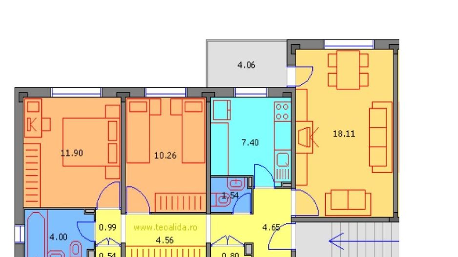 De vanzare Apartament 3 camere  Gorjului - Poză 9