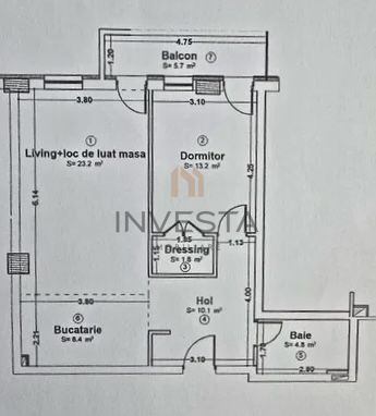 Apartament 2 camere etajul I ! Bloc aparte pe Fabricii ! Zona Rivus ! - Schiță 4