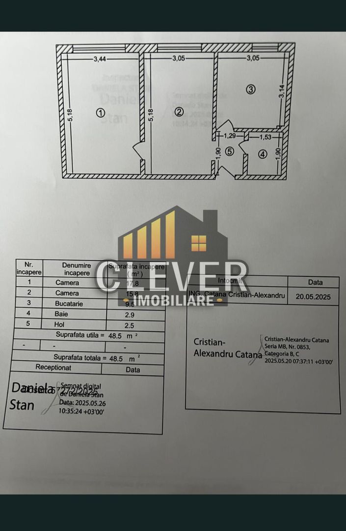Apartament 2 camere Mobilat Metrou 1 Decembrie 1918 - Schiță 8