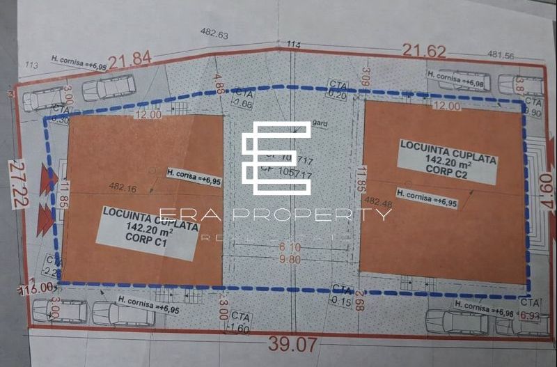 Duplex, 4 camere,INTABULAT, zona Casa de Apa, cartierul Arhitectilor - Schiță 9