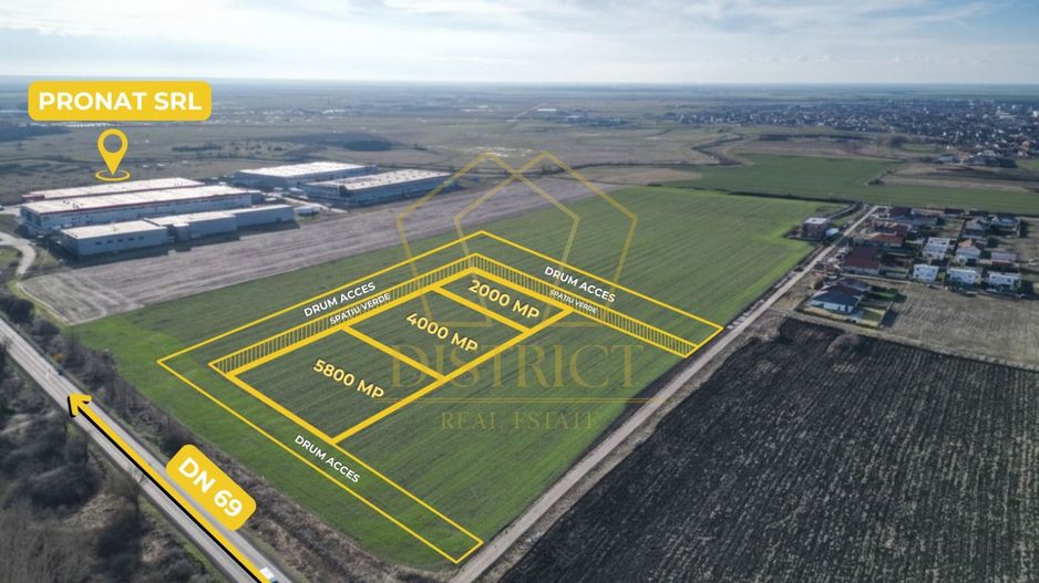 COM 0% Parcele de teren intravilan industrial cu utilitati | Sanandrei - Poză 1