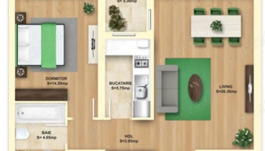 2 camere lux cu centrala, incalzire in pardoseala, parcare optional, Mega Mall - Poză 9