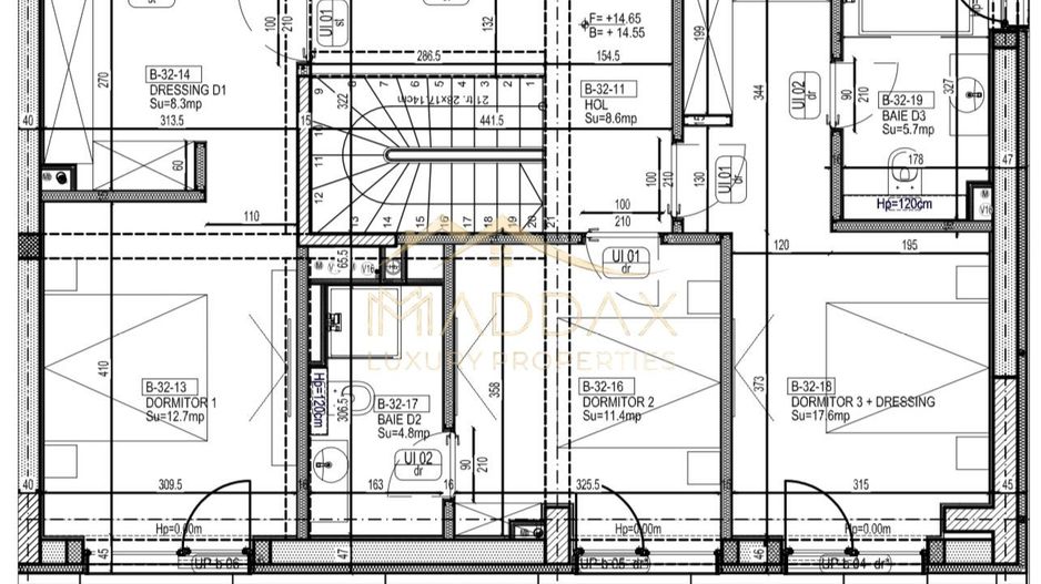 Impressive Penthouse-Triplex ** Green Building***/ 3 parking / Stefan Cel Mare - Schiță 55