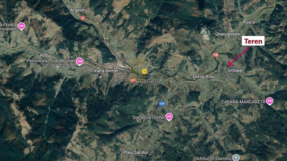 Teren Intravilan Dorna Arini, curent, apa, asfalt - Vatra Dornei - Poză 7