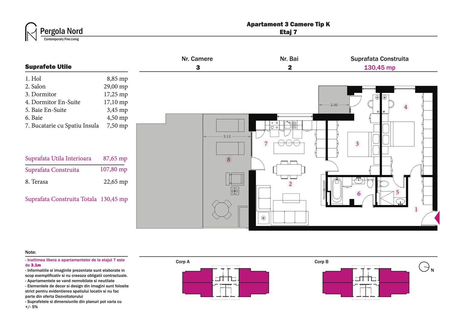 Apartament Tip K, etaj 7 - Poză 2