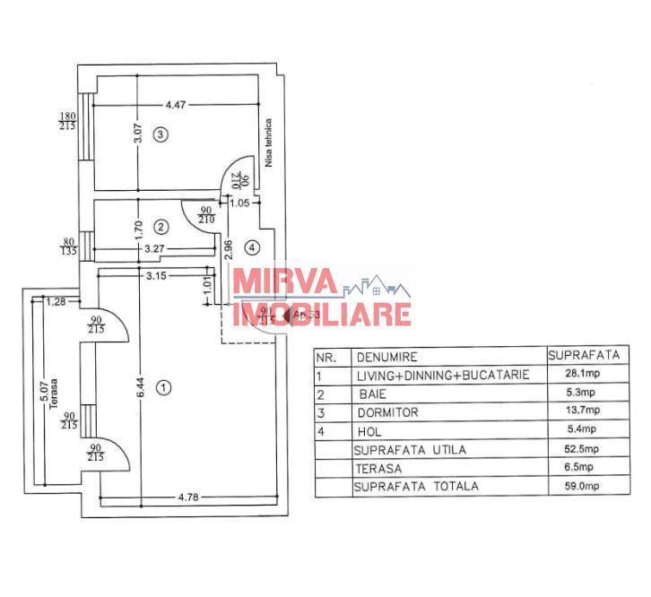 Apartament 2 camere decomandat, bloc nou 2023, Vest VAMT, 0% comision - Schiță 16