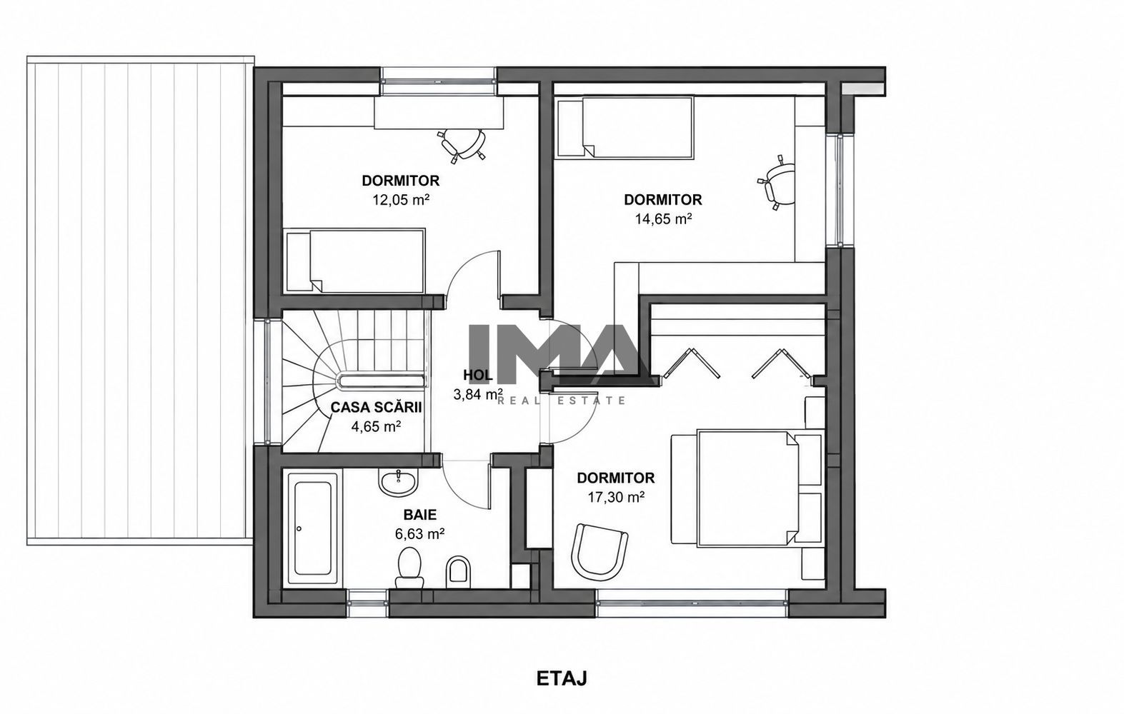Casă individuală | 112 mp | Teren 400 mp | Parcare acoperită | Chinten - Schiță 17