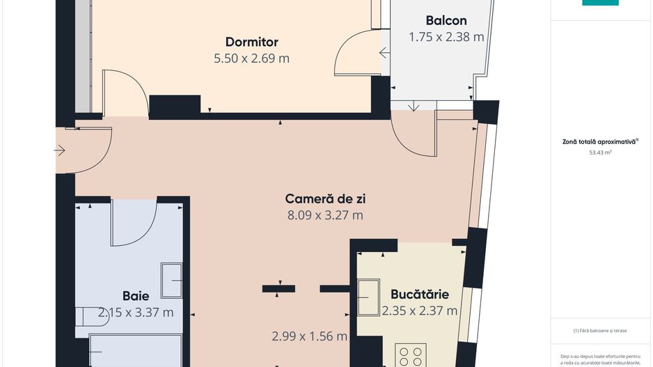 Apartament 2 camere - Complexul Rezidențial ARED - Poză 9