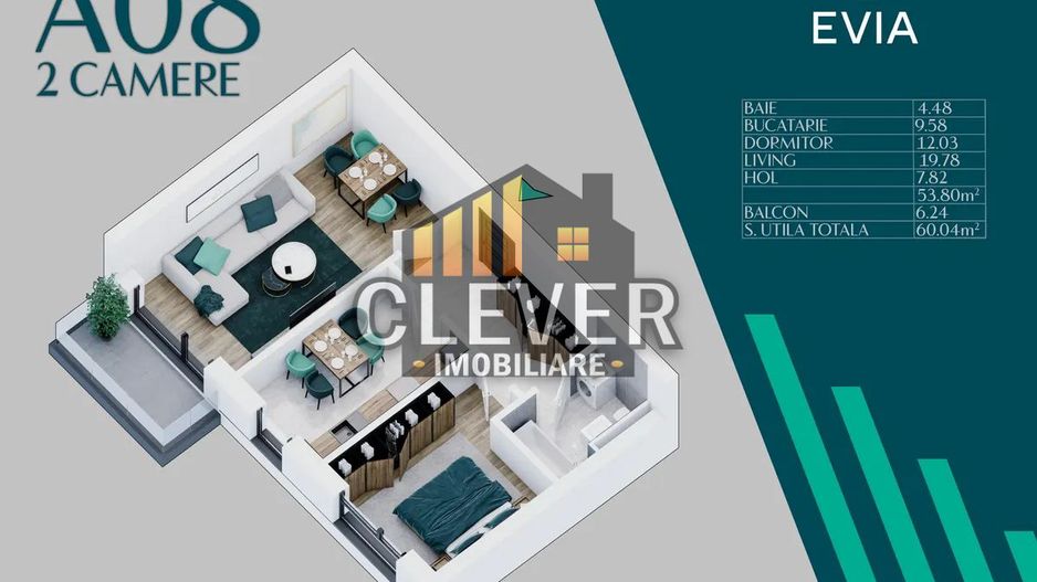 Evia Magnis  Pallady 2 Camere  Premium Metrou N. Teclu Comision 0% - Poză 2