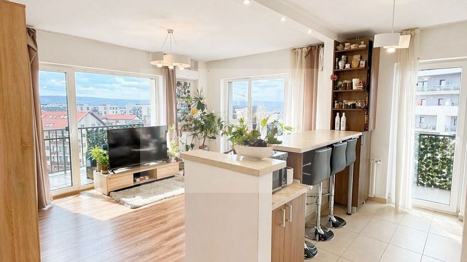 Vânzare apartament 3 camere, 2 băi, parcare, terasă 23 mp, Bună Ziua - Poză 1