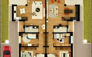 Duplex pe parter - 3 camere - zona Valery - 145.000€ - Poză 26