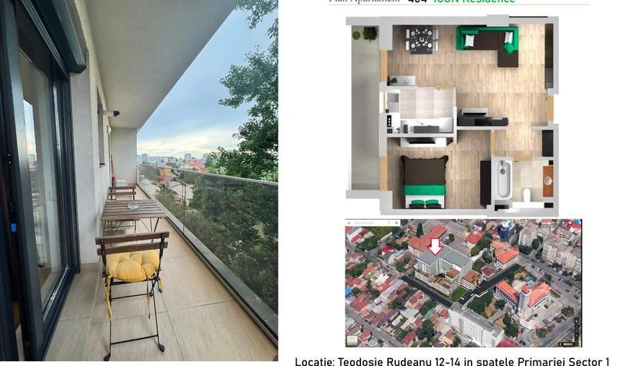 Apartament 2 camere de inchiriat bloc nou, parcare, Icon Residence - Poză 8