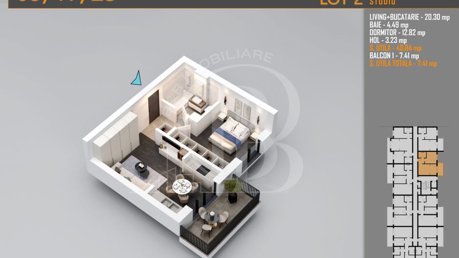 Apartament 2 camere-Theodor Pallady Metrou Teclu - Schiță 2