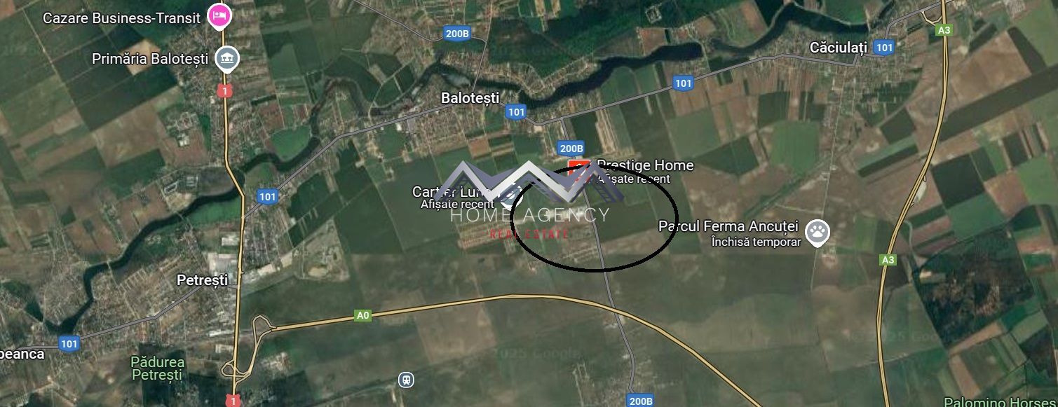 Teren 9700 mp Balotești – Ideal ansamblu rezidențial, acces rapid, utilități - Schiță 1