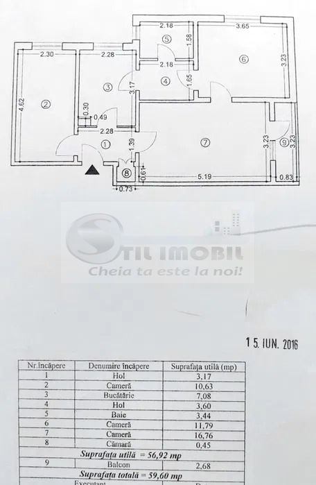 Apartament 3 camere – Tudor Vladimirescu – 105.000 € - Poză 8