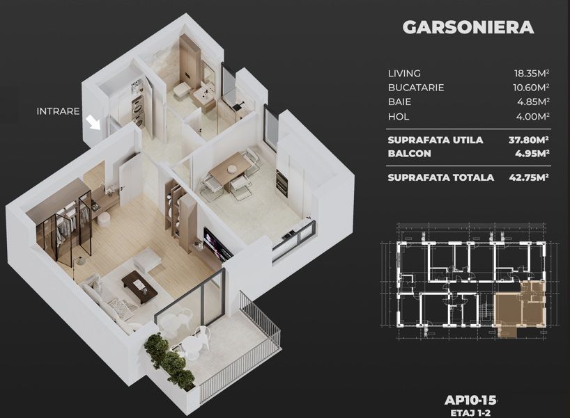 gars.dec.+parcare/central Popesti-Leordeni - Poză 1