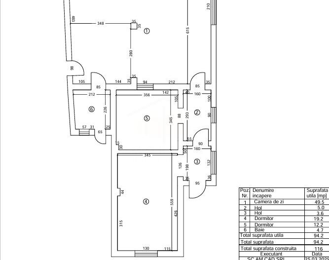Spațiu comercial de închiriat în Rovine – 94 mp + teren ~300 mp - Schiță 10