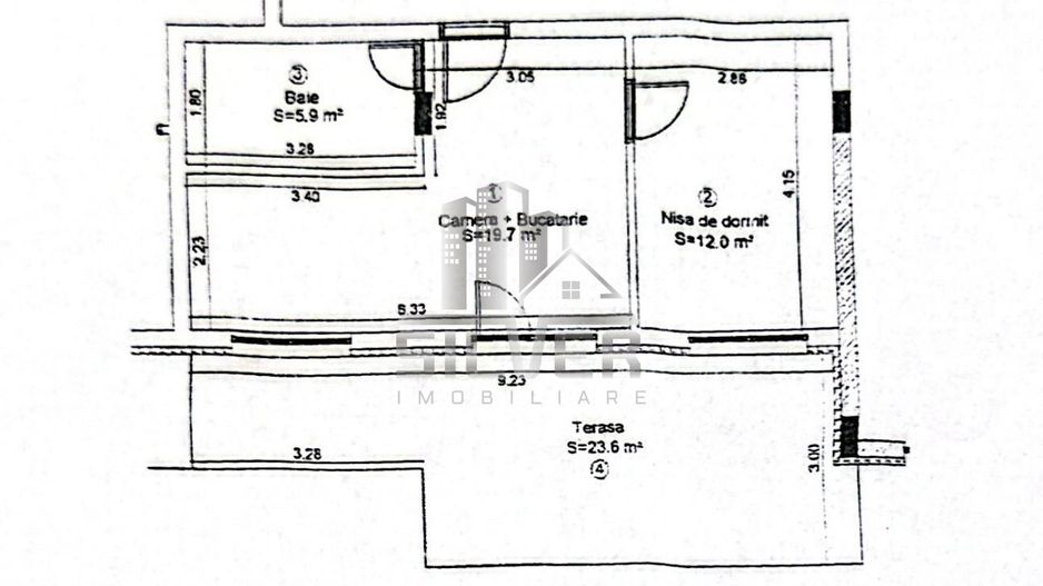 Apartament cu 2 camere/terasa 23.6 mp/zona strazii Eroilor. - Poză 2