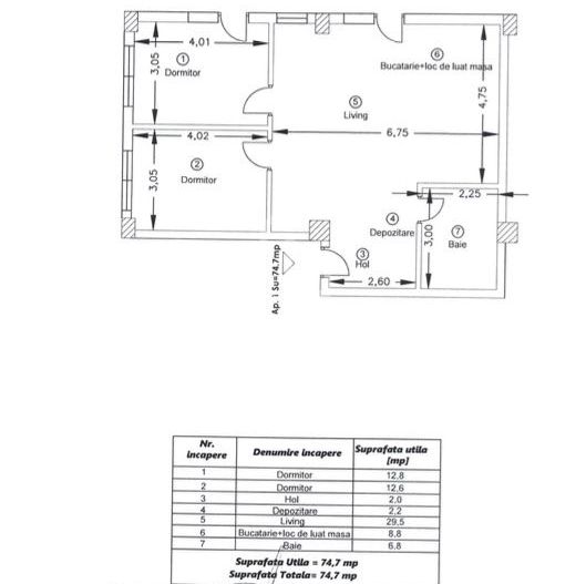 Preț foarte bun apartament la cheie Dâmbul Rotund - Schiță 11