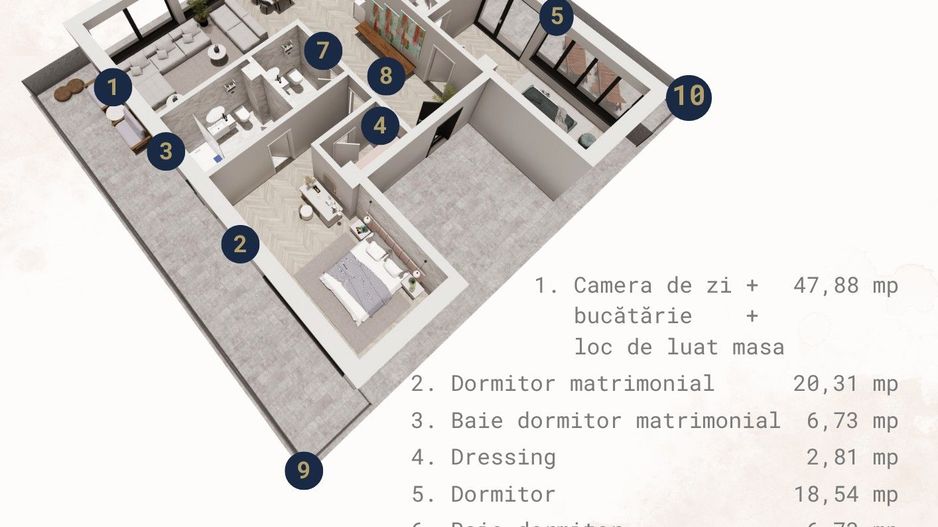 Berlin 5 Un etaj doar pentru tine – penthouse boutique în Tomis Plus - Poză 2
