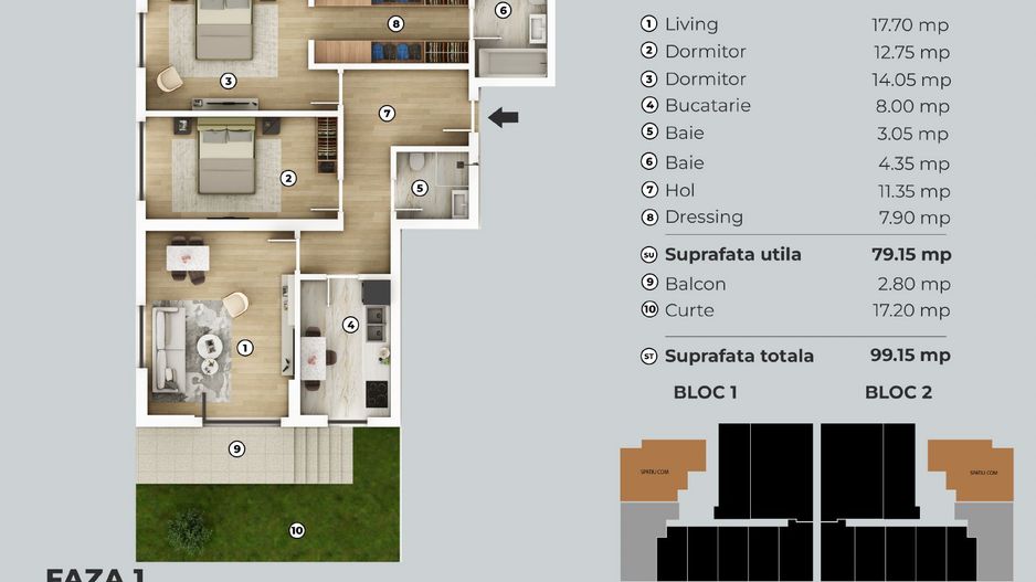 Apartament 3 camere cu grădină fix langa metrou Berceni - Poză 1