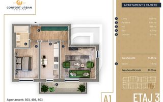 Apartament 2 camere, decomandat, finisat premium, zona Pucheni - Poză 7