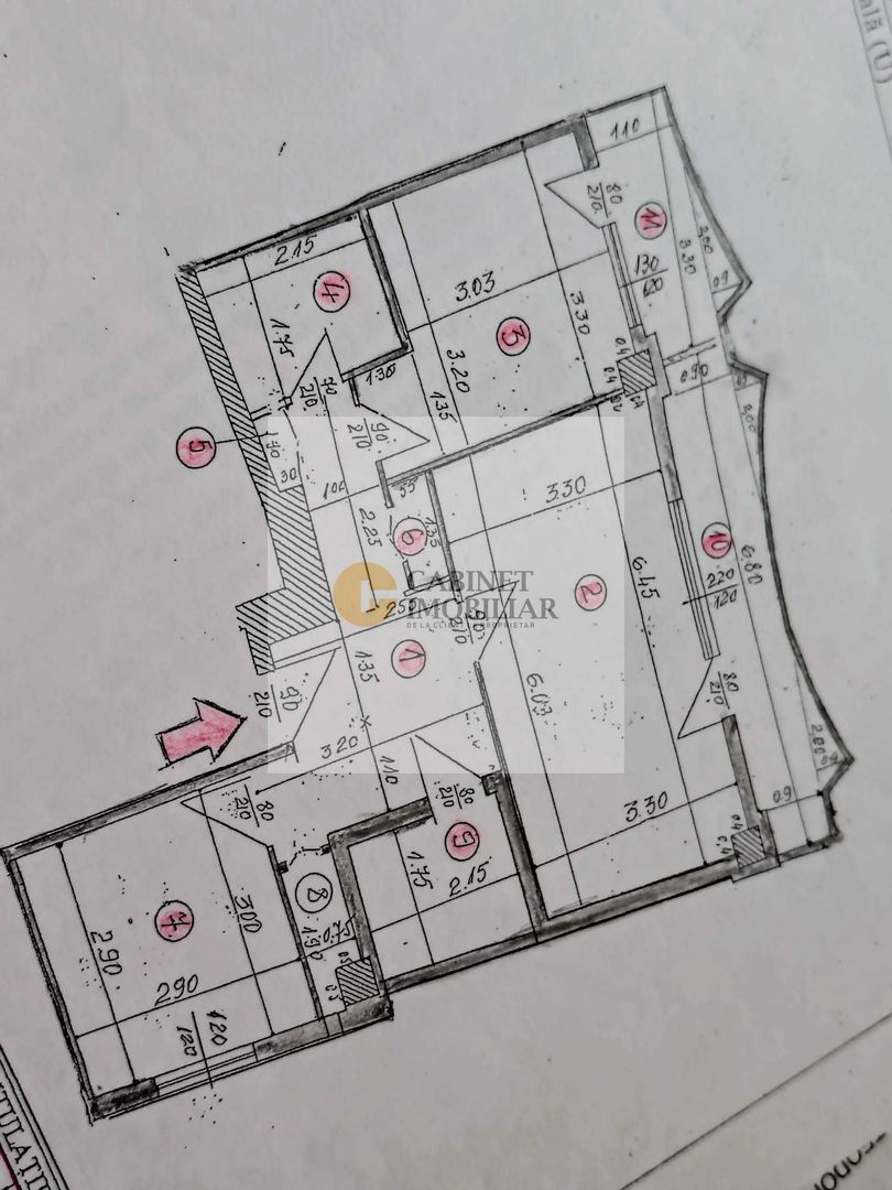 2 Camere - 70MP | Decomandat | Credit | Lujer - Bloc Evantai - Schiță 7
