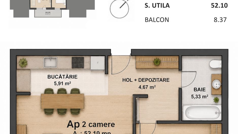 Apartament 2 camere | Dorobanților | Comision 0% - Poză 2