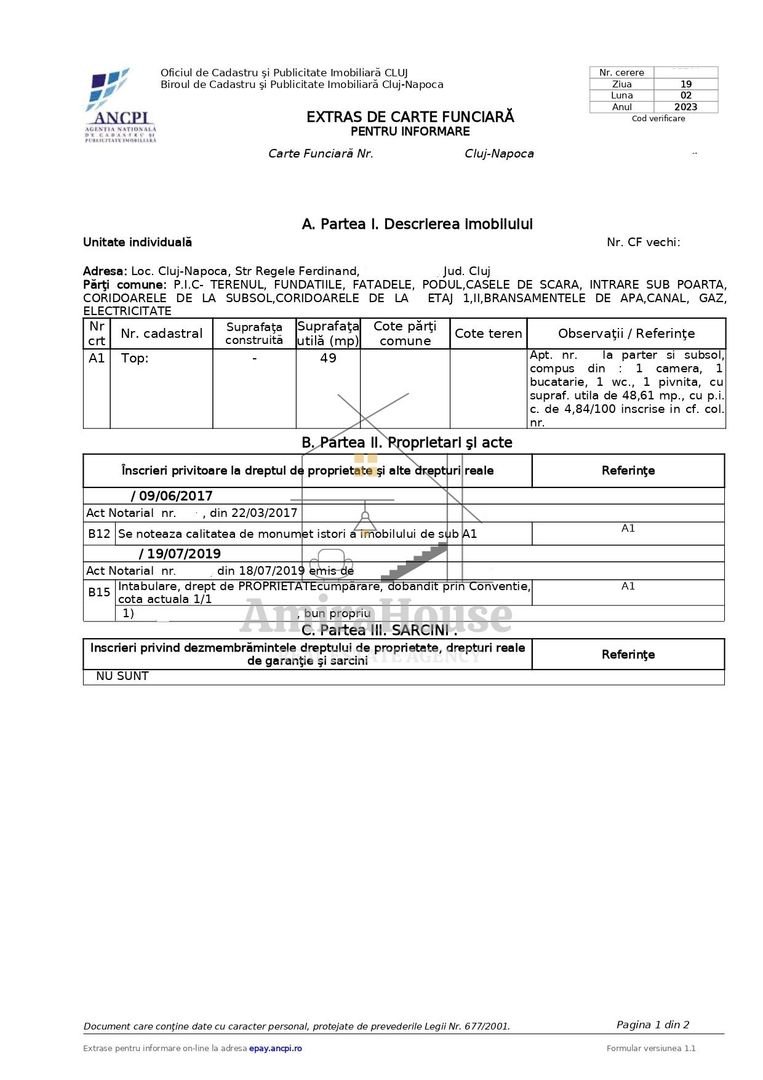 Doua apartamente de 49 mp si 46 mp, finisate, cladire istorica, str R Ferdinand - Poză 2