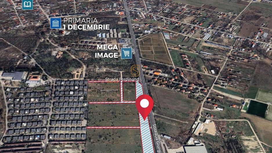 Teren intravilan, 1 Decembrie, deschidere DN5, certificat urbanistic - Poză 2